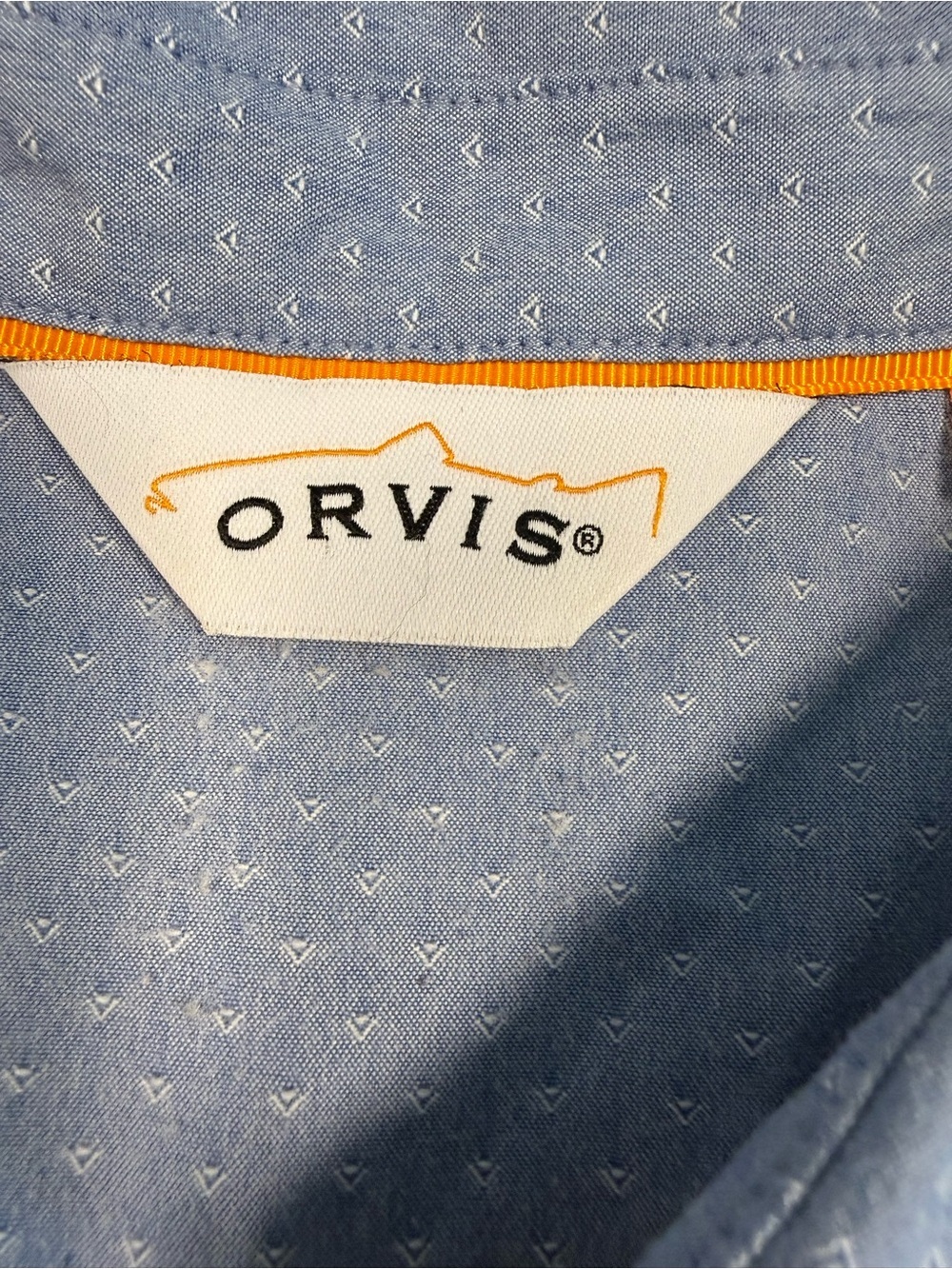 Orvis Light Blue Button-Down Shirt with Front Pockets - Picture 7 of 11